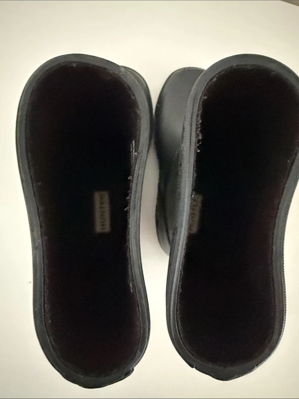 Hunter Matte Black Mid-Calf Rubber Boots with Logo Patch